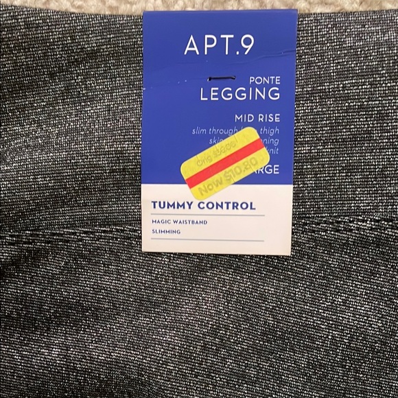 Apt. 9 Silver and black Ponte Legging - Picture 6 of 7